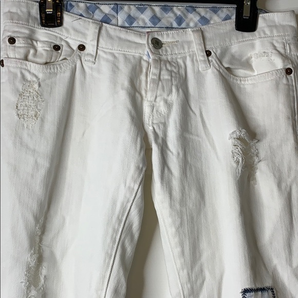 Lucky Brand Distressed Patchwork Ankle Jeans - Picture 2 of 8